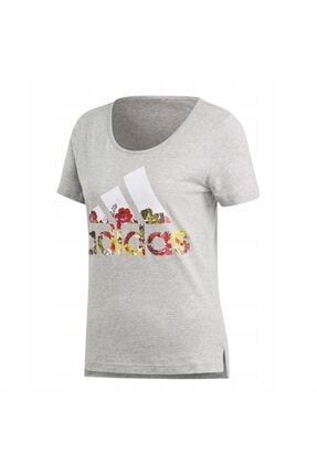 BOS FLOWER Gri Kadın T-Shirt 100575472 DV2996