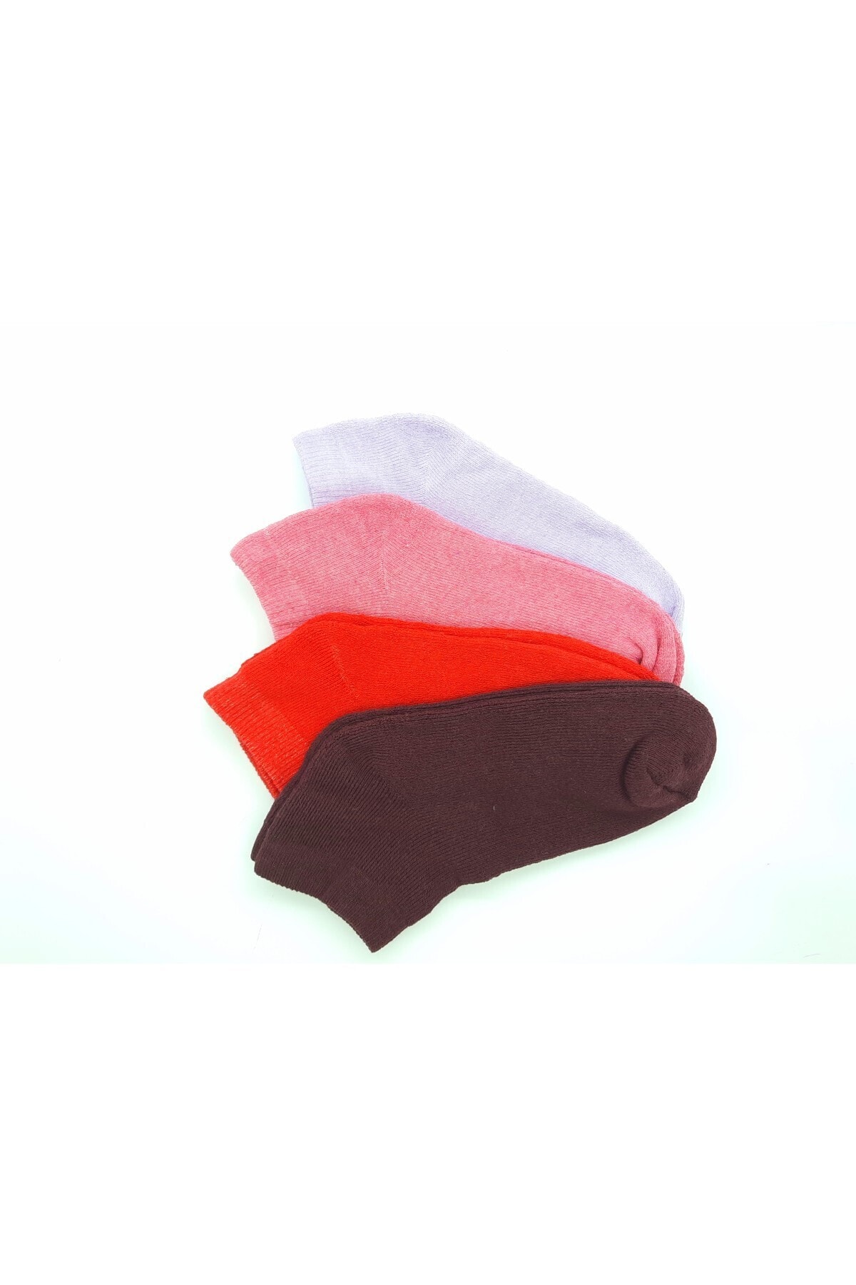 Black Arden Socks Renkli Desensiz Havlu Kadın Patik 4'lü 36-40