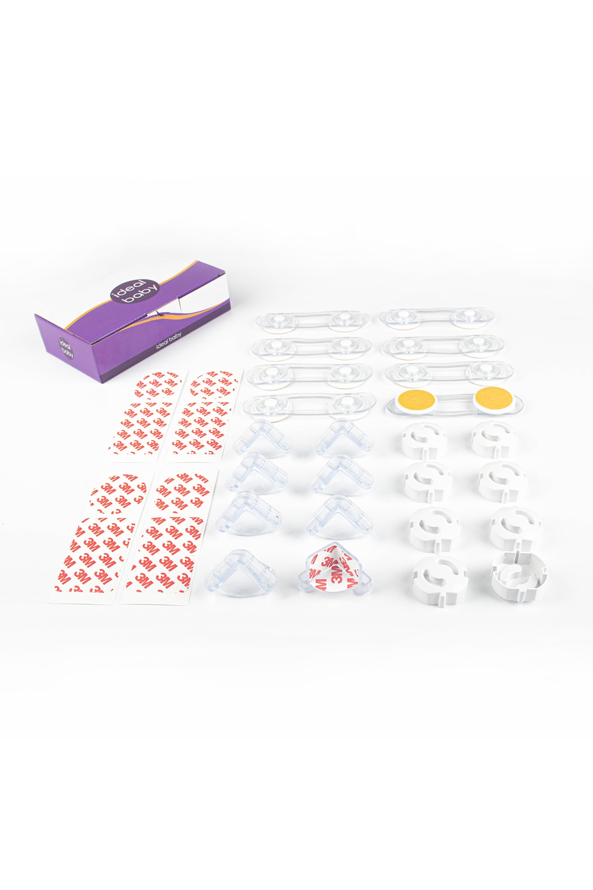 İdeal Baby 8 Adet Köşe Koruyucu + 8 Adet Priz Kapağı + 8 Adet Mini Çok Amaçlı fotoğrafı 2 (önizleme)