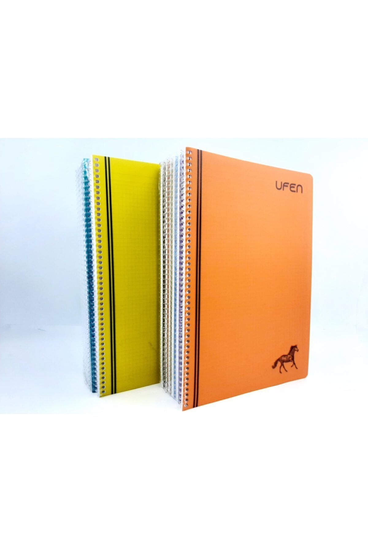 UFEN-School Notebook Pp Cover Spiral Notebook A4 (12 Lines + 12 Checks) 24 Pieces 60 Sheets 2