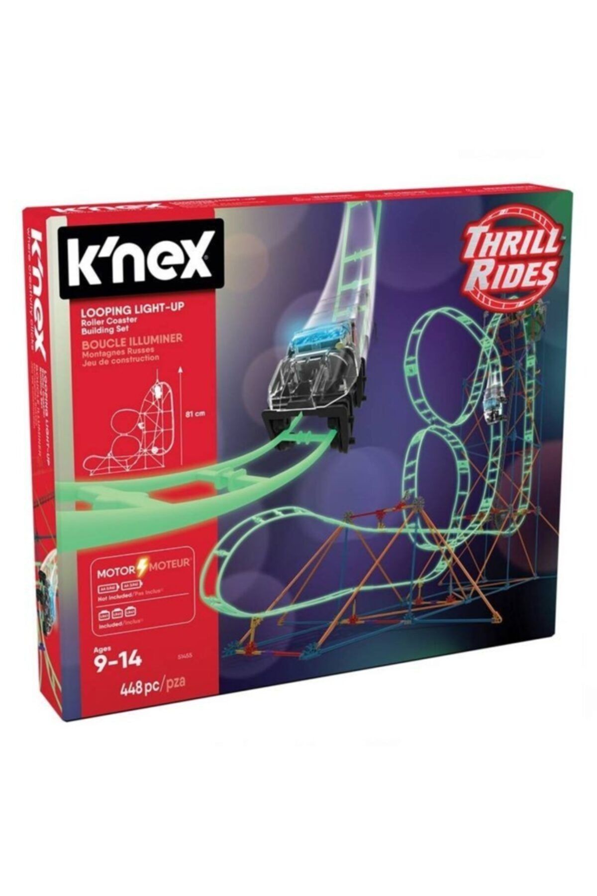 Knex looping light up roller coaster on sale