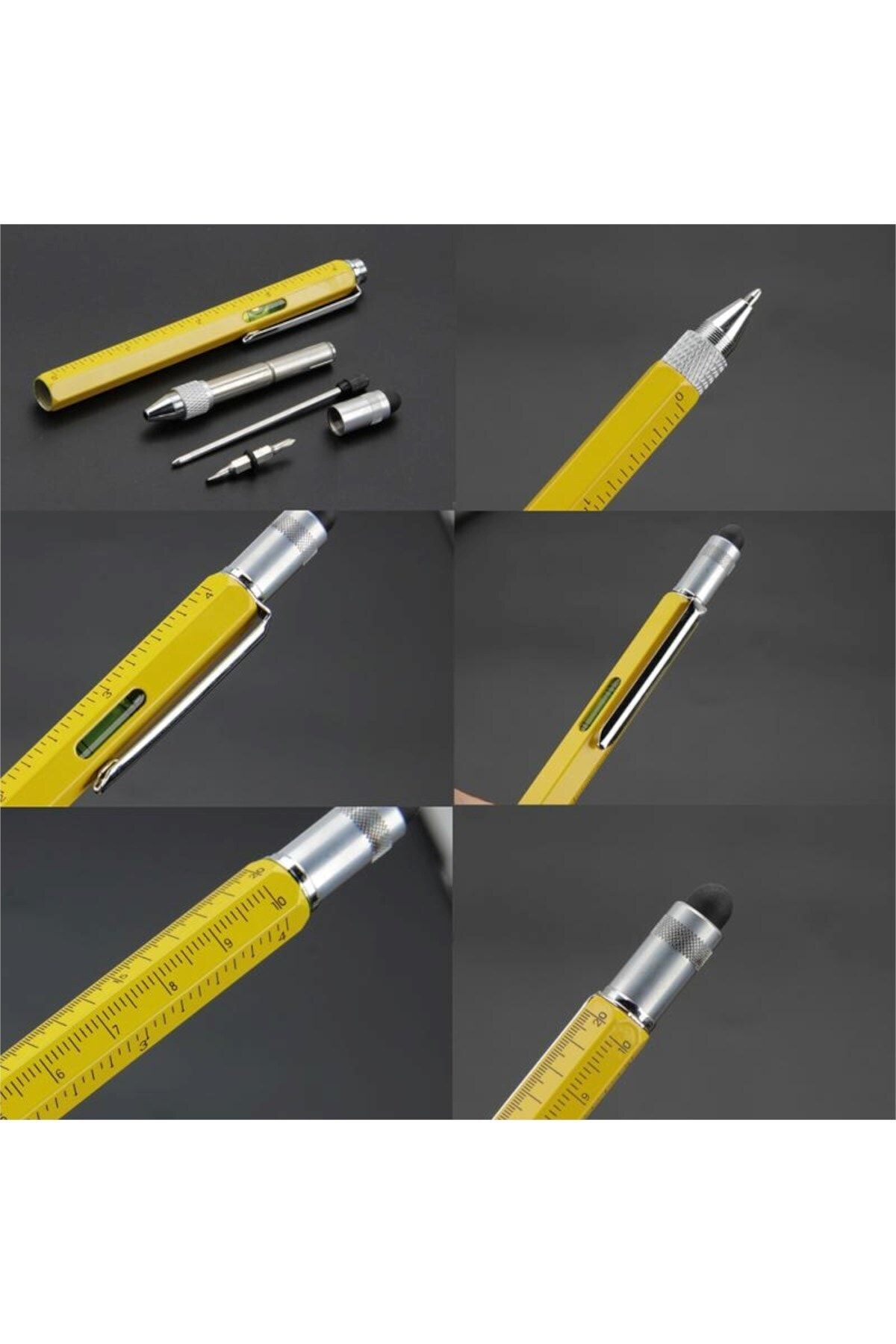 SEDEF SİLVER-Engineer Pen with Spirit Level, Ruler and Screwdriver 6