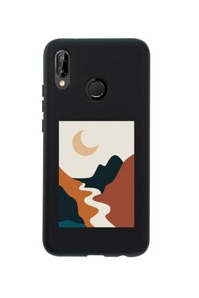 Huawei P20 Lite Landscape Art Premium Silikonlu Siyah Telefon Kılıfı MCHP20LLNDA