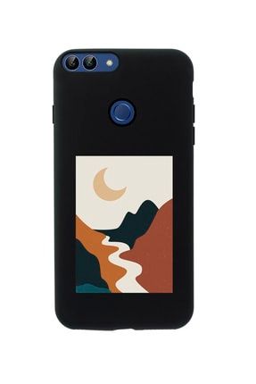 Huawei Psmart (2018) Landscape Art Premium Silikonlu Siyah Telefon Kılıfı MCHPS18LLNDA