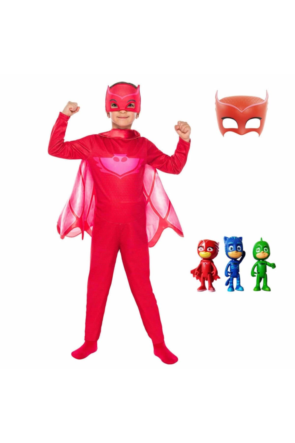 Pj Masks Pj Mask Paja Masks Мини-фигурка из 3 предметов, игрушка и сова, сова для девочки, 2 костюма в маске, комплект vv706v