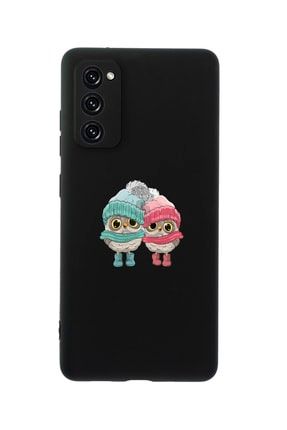 Samsung S20 Fe Bereli Baykuş Premium Silikonlu Siyah Telefon Kılıfı MCSAMS20FLBRB