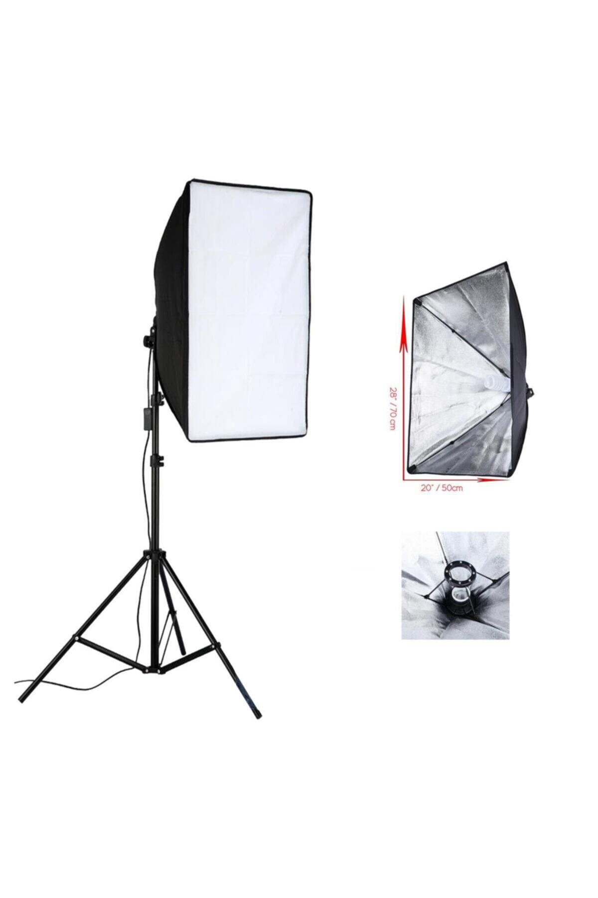 cazipshop Ev Ortamında Kamera Çekimleri Için 50x70 Softbox Sürekli Işık Seti