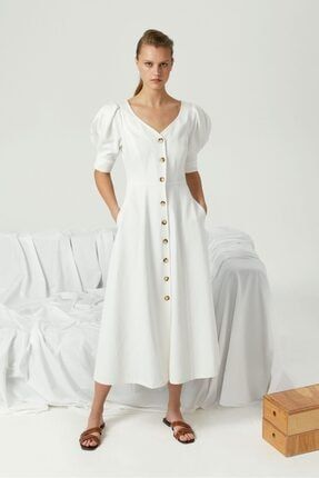 Kadın Beyaz Elbise E21Y01232002