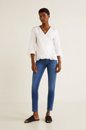 Mango Woman Kadin Donuk Mavi Skinny Elektra Jean Pantolon 33023715 Fiyati Yorumlari Trendyol