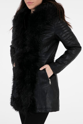 Nove So Kadin Siyah Mont Camila Fiyati Yorumlari Trendyol