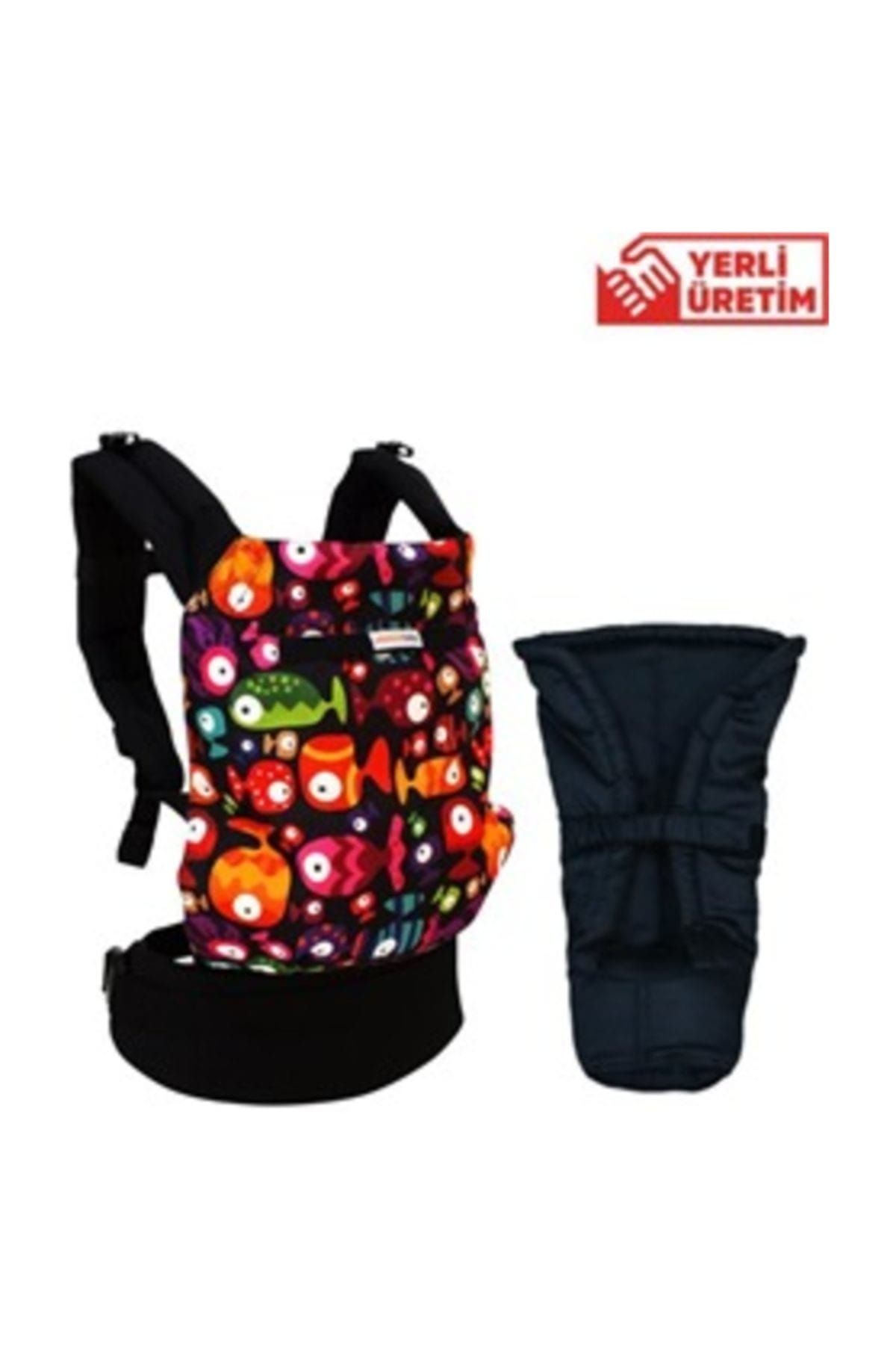 SolomomBaby - Akvaryum Ergonomik Kanguru Desenli Yenidoğan Set (0-4 Yaş)