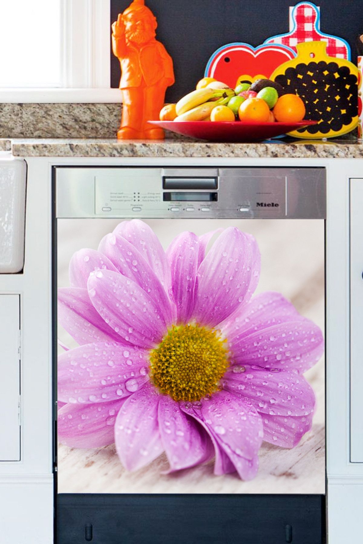 Tilki Dünyası-Water Drop and Purple Passion Dishwasher Door Sticker 1