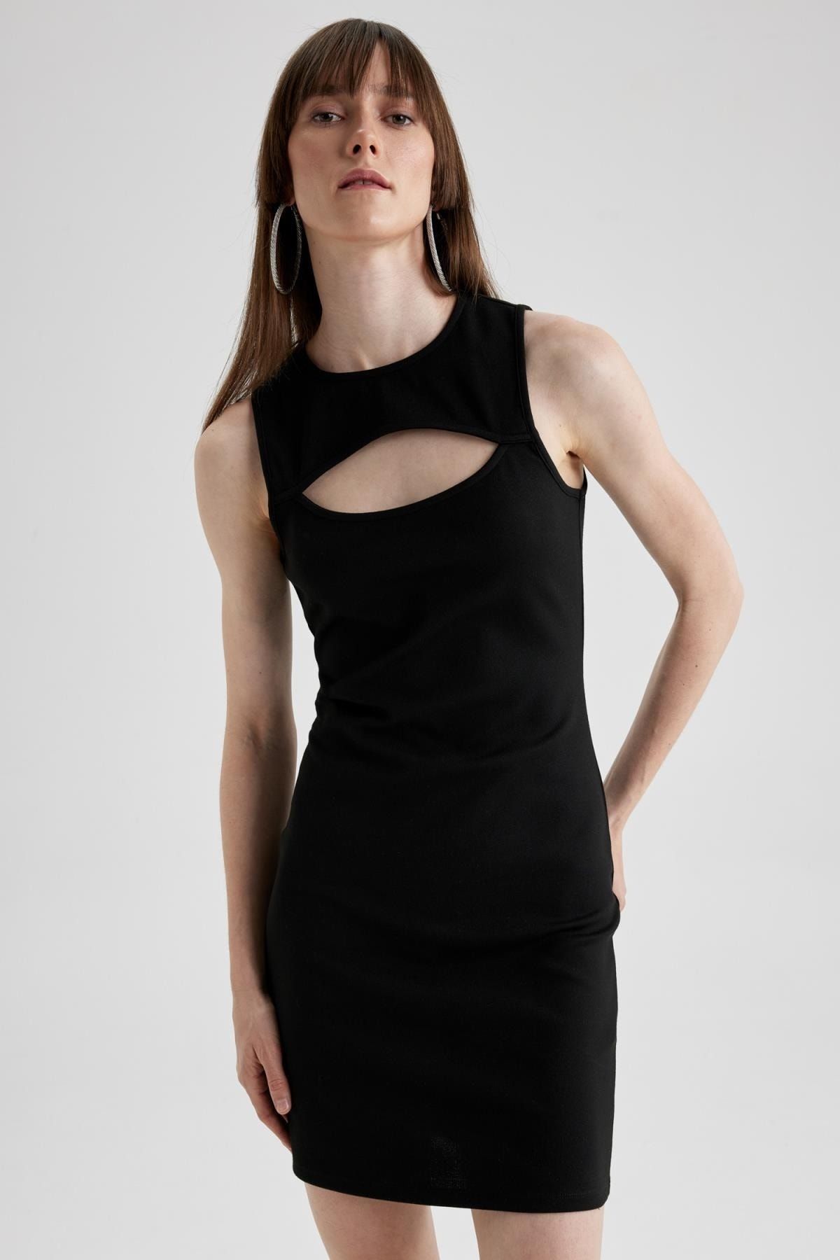 Topshop petite black new arrivals dress