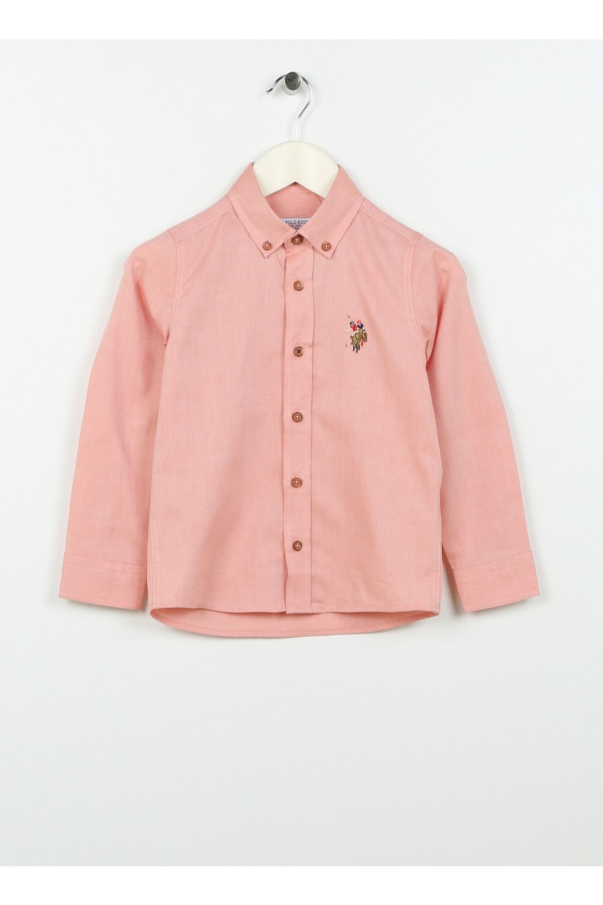 پیراهن پسرانه قرمز ساده Cedcolorkids023y U.S. Polo Assn.