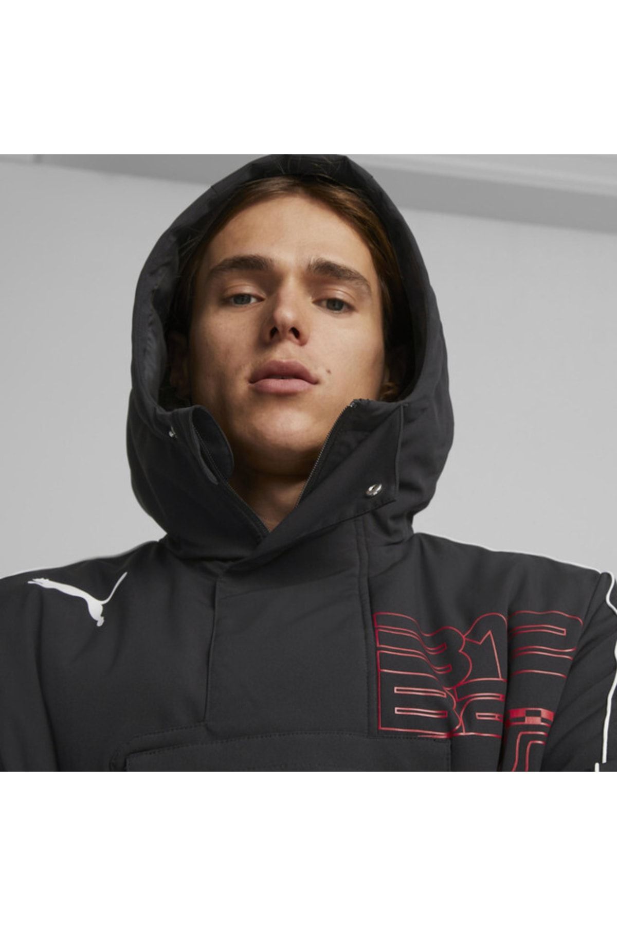 Puma Ferrari Race Statement Shell Jacket Siyah Erkek Fermuarl