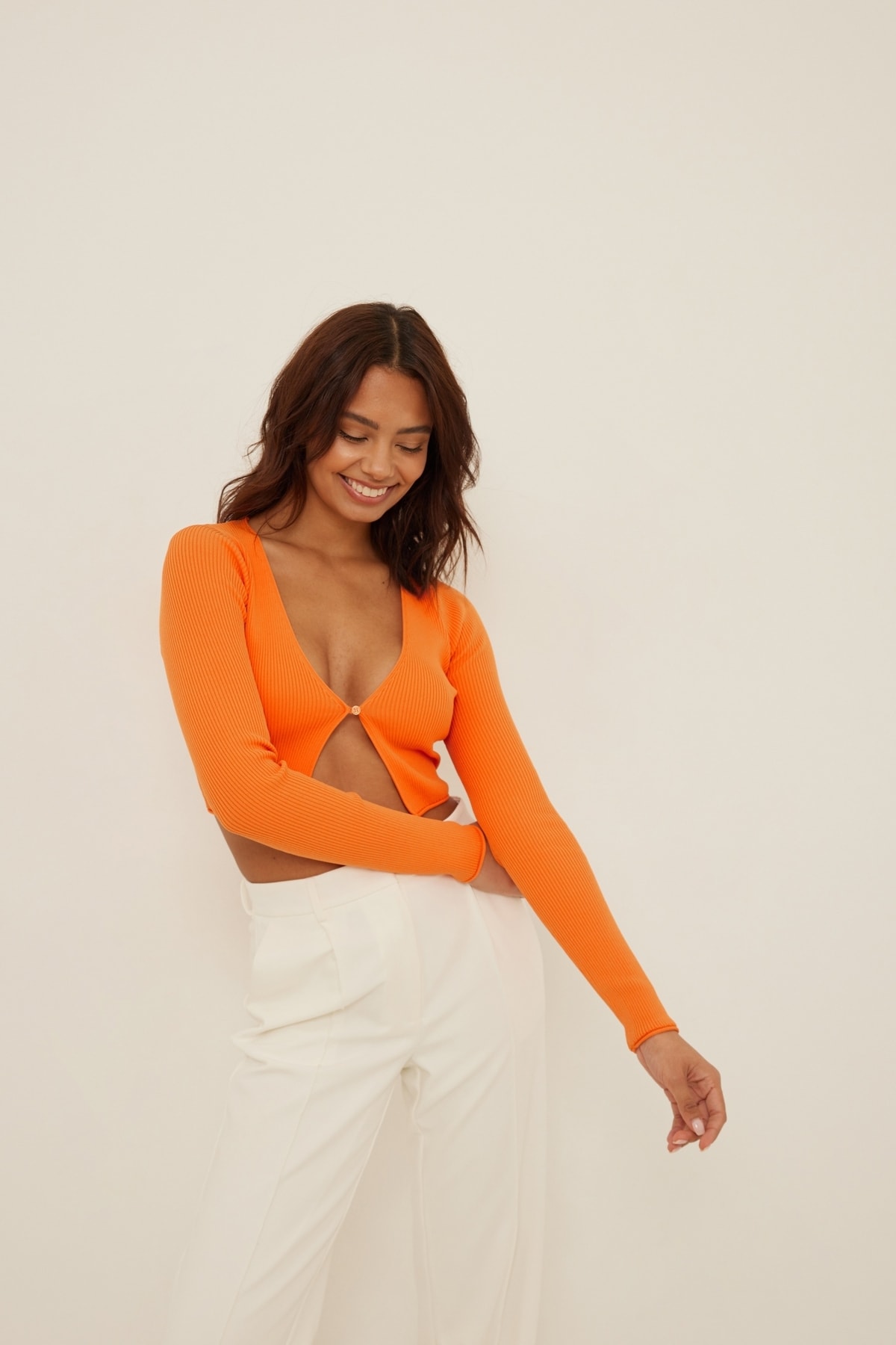 NA-KD Pullover Orange Regular Fit