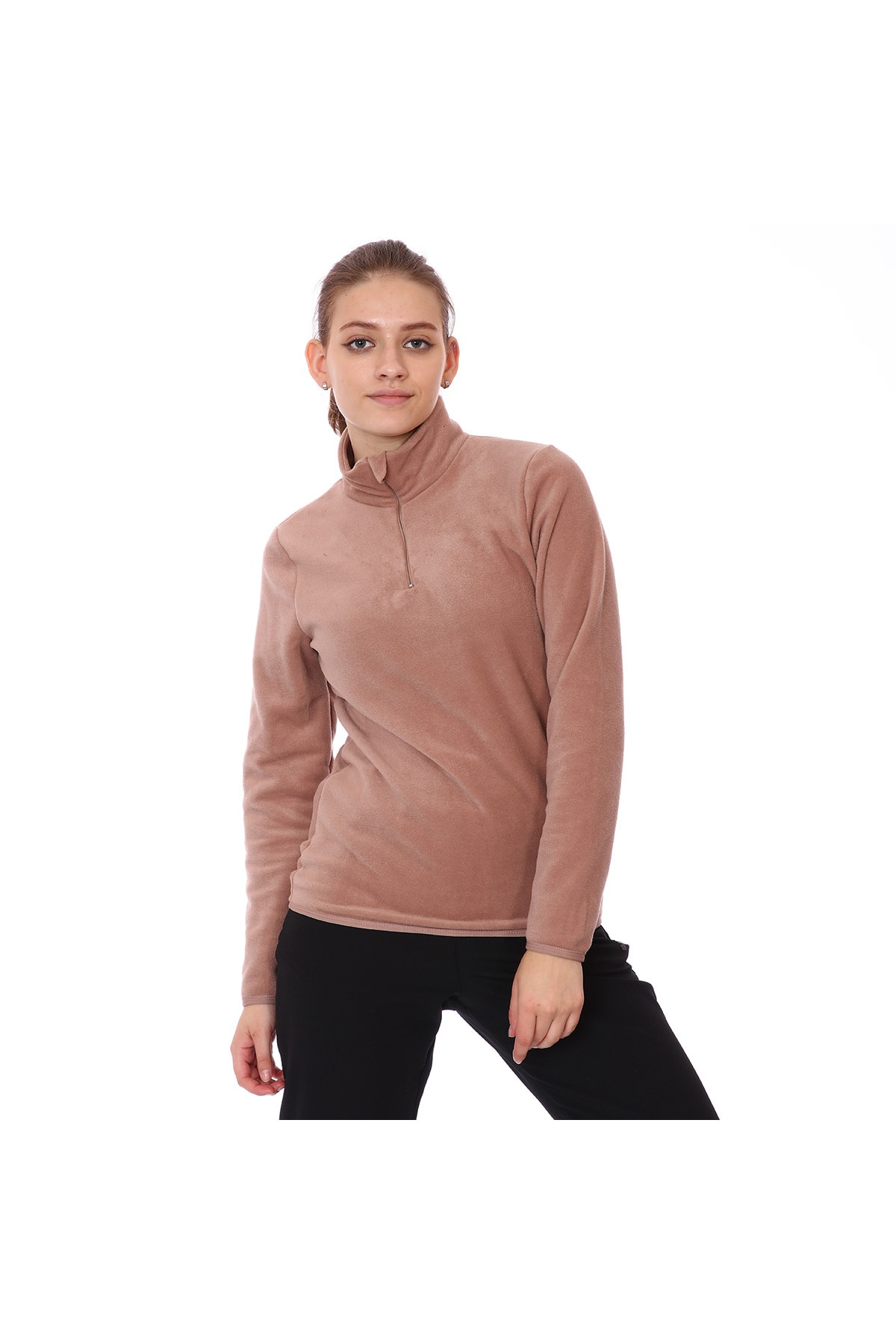 Spo-polarhalfwom Kadın Pembe Günlük Stil Polar 710081-gul