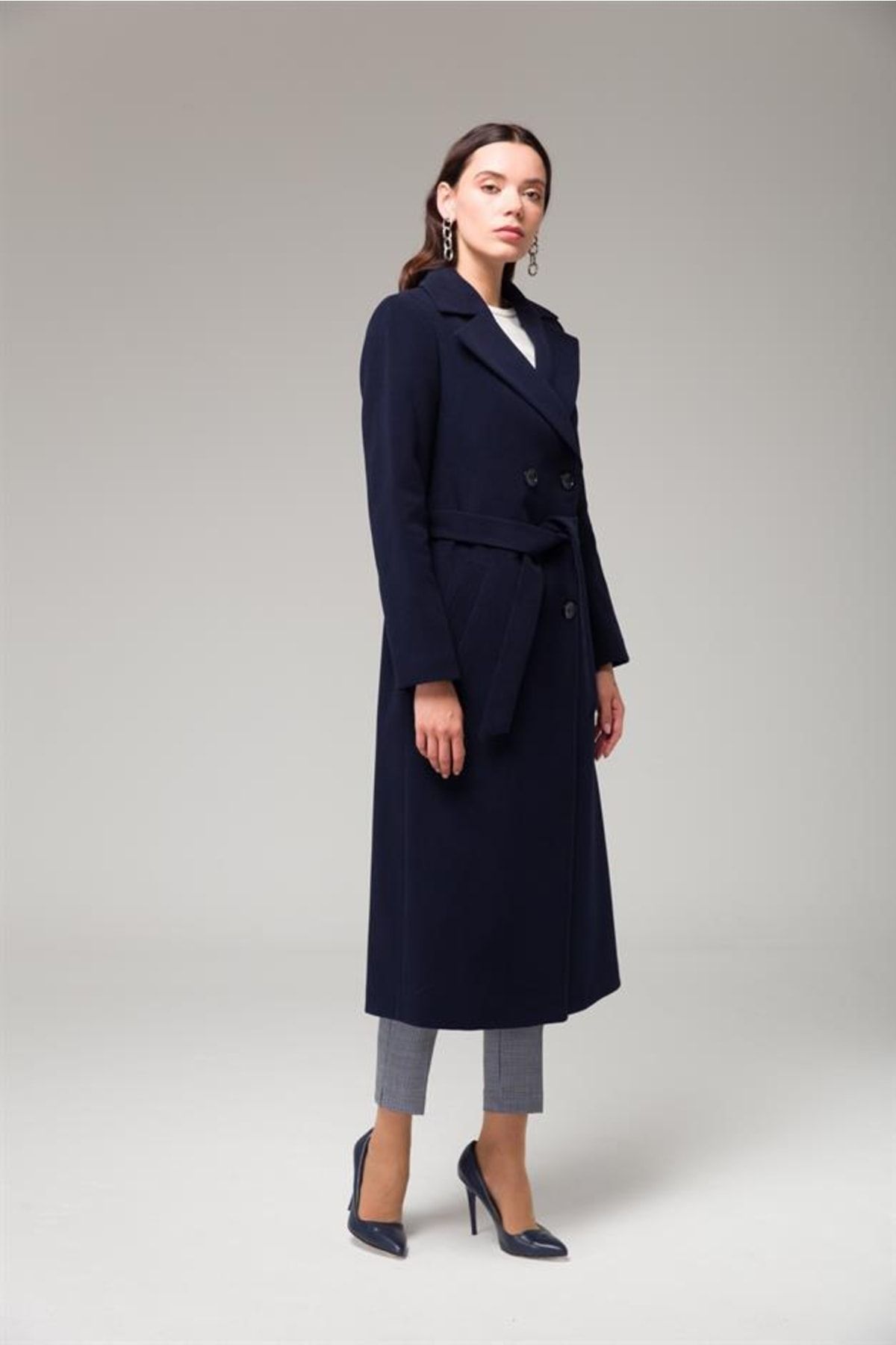 Dark blue online long coat