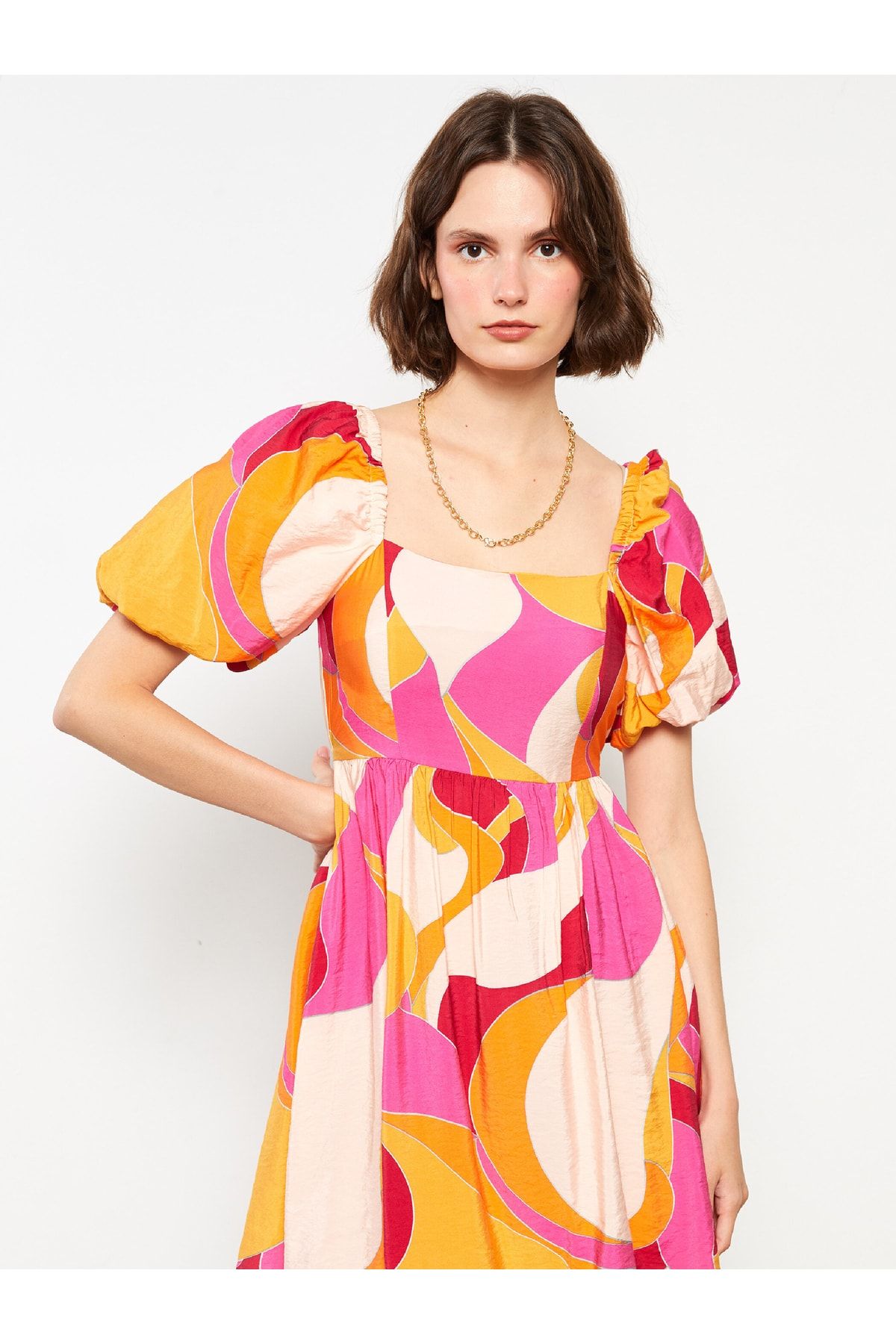 LC Waikiki Kleid Rosa A-Linie Fast ausverkauft