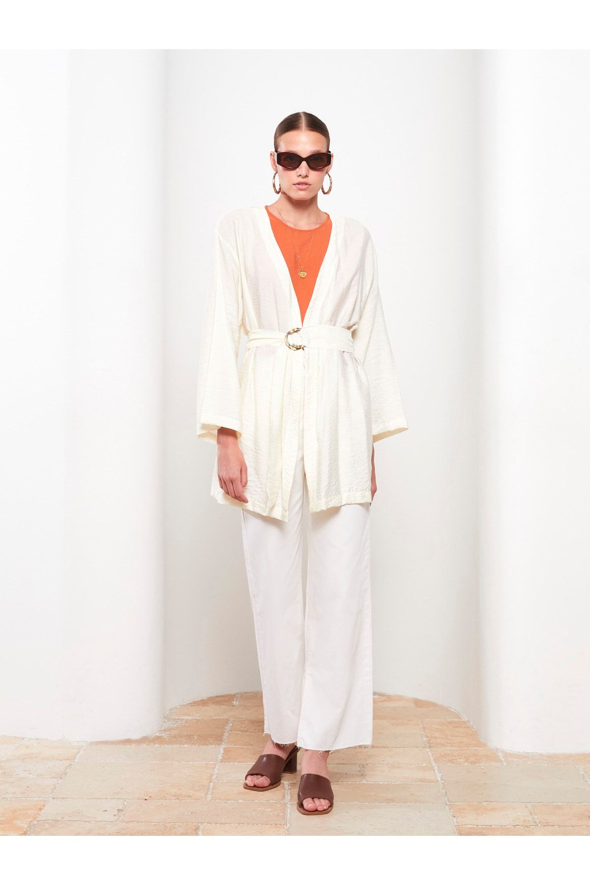 Şal Yaka Düz Kadın Kimono