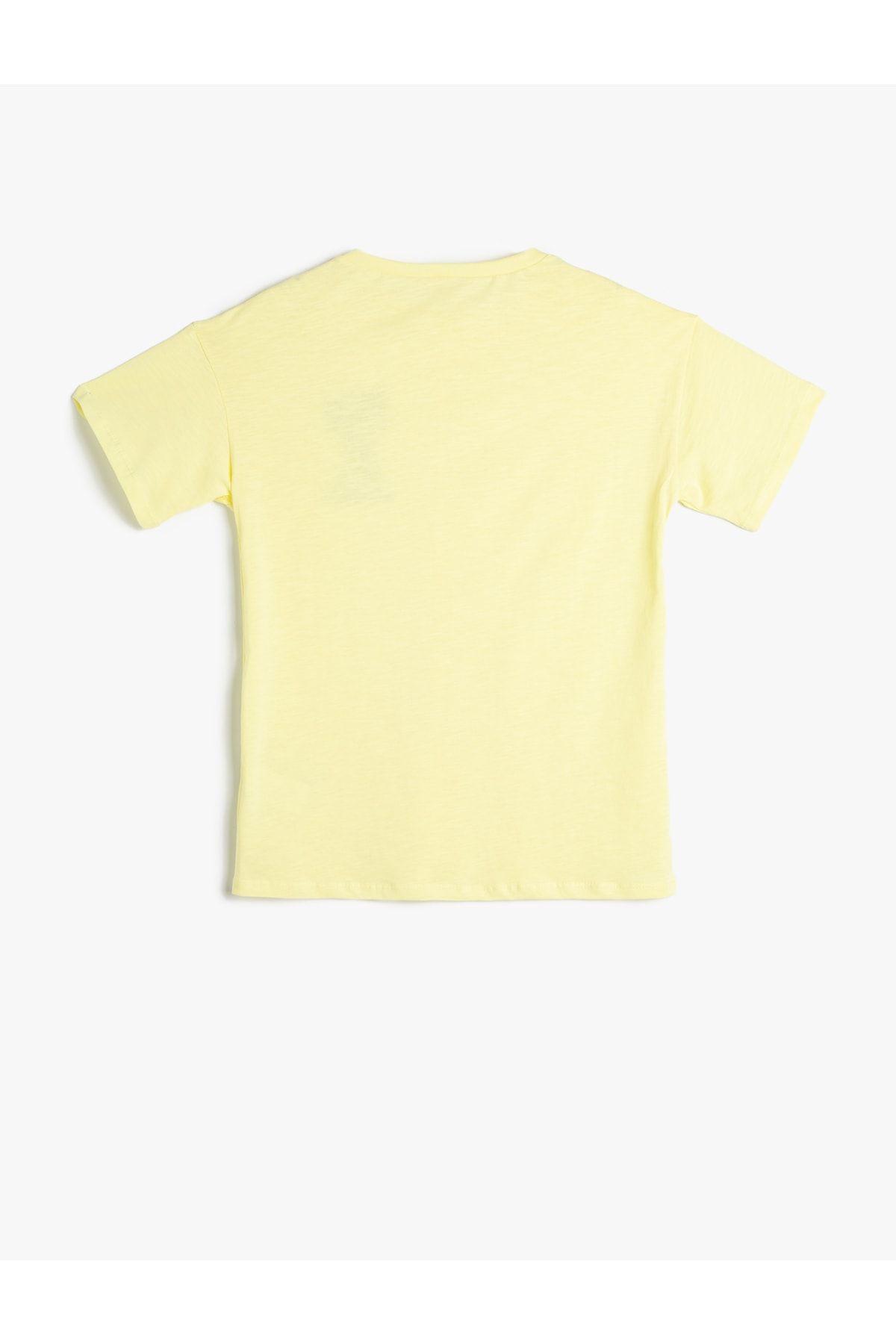 Koton تی شرت آستین کوتاه یقه خدمه چاپ با جزئیات پنبه