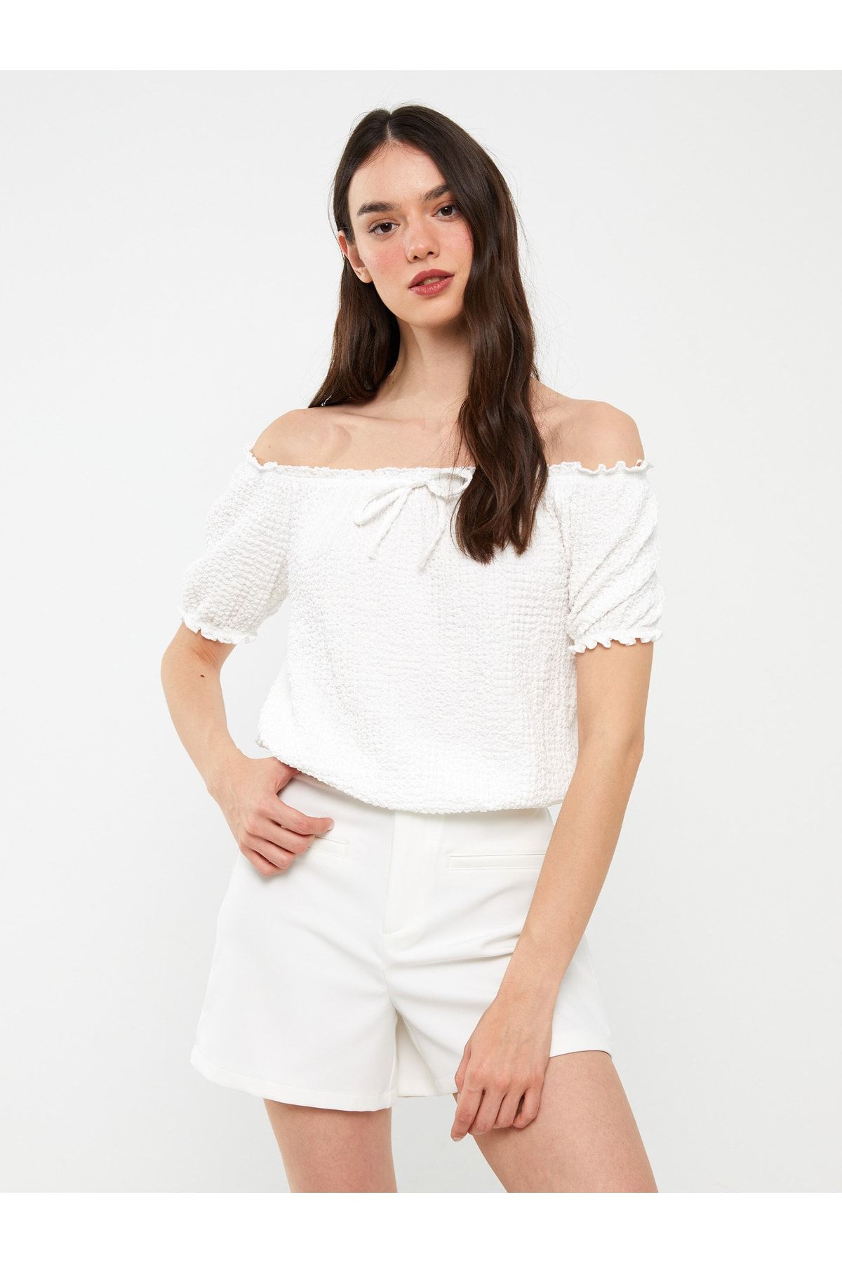 LC Waikiki Bluse Ecru Regular Fit