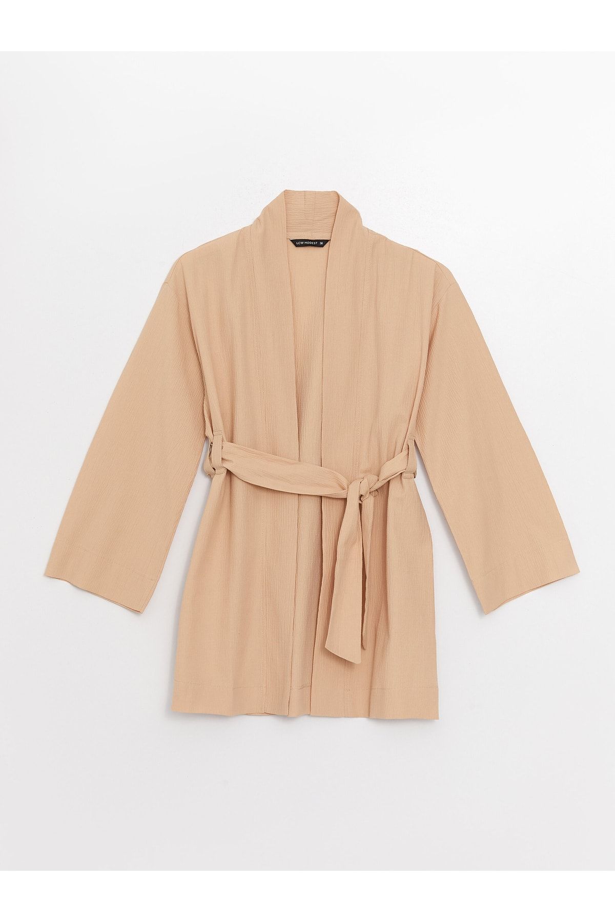 Şal Yaka Düz Uzun Kollu Kadın Kimono