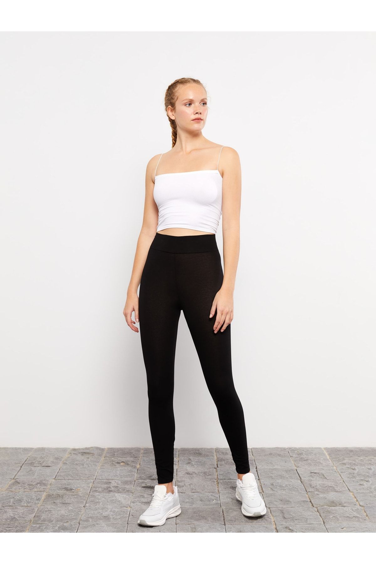 LC Waikiki Damskie Legginsy Gładkie – Elastyczny Pas Kobieta - XS