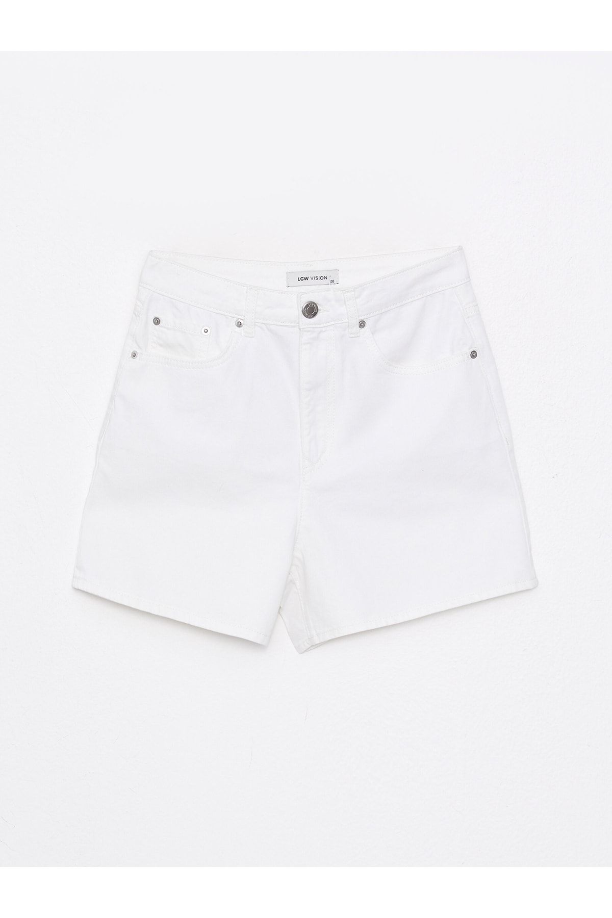 LC Waikiki Damskie Spodenki Jeansowe O Standardowym Kroju I Wysokim Stanie Kobieta - 30