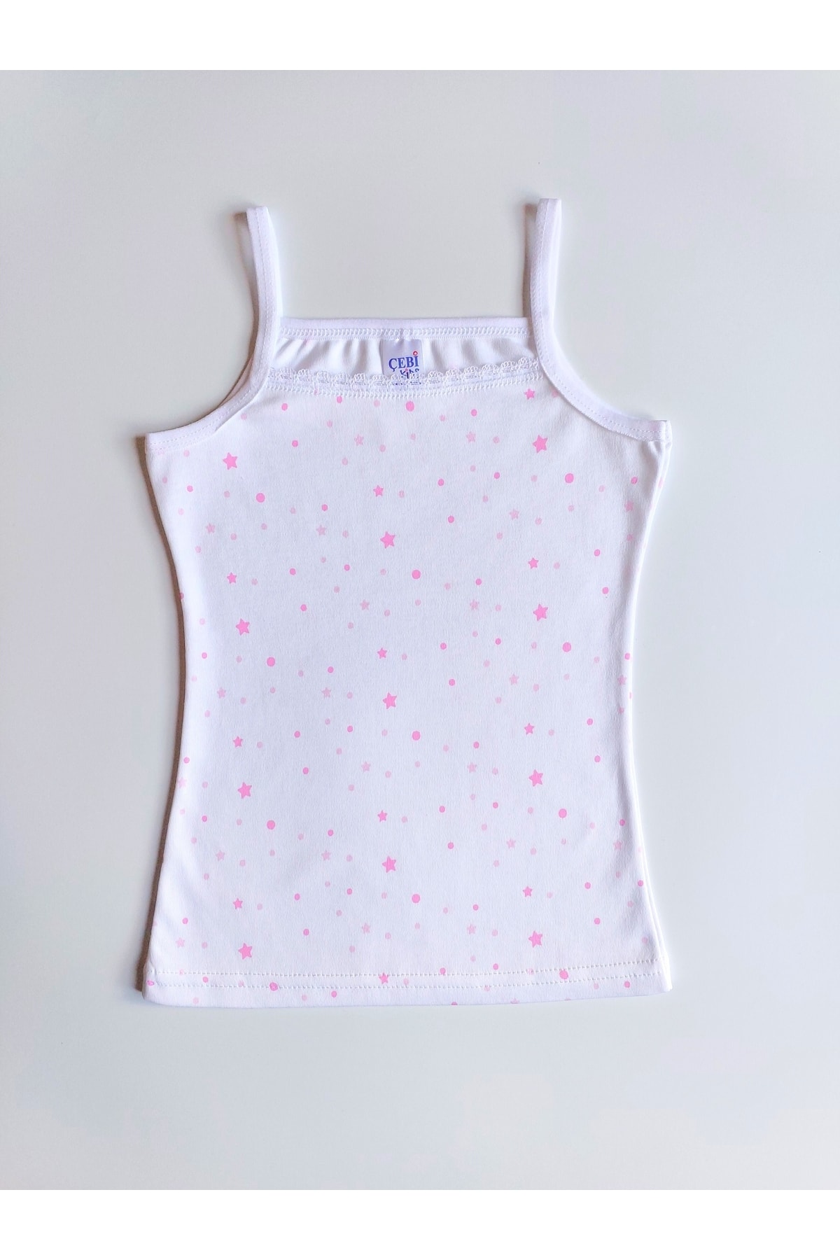 ÇebiKids Kız Çocuk Pamuklu İp Askılı Atlet-Slip Külot Takım fotoğrafı 4 (önizleme)