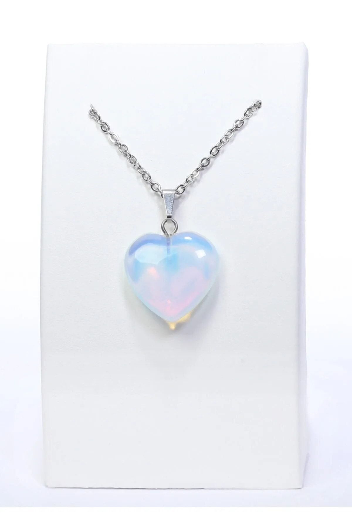 Moonstar Jewelry Heart Cut Amethyst Stone Necklace Trendyol
