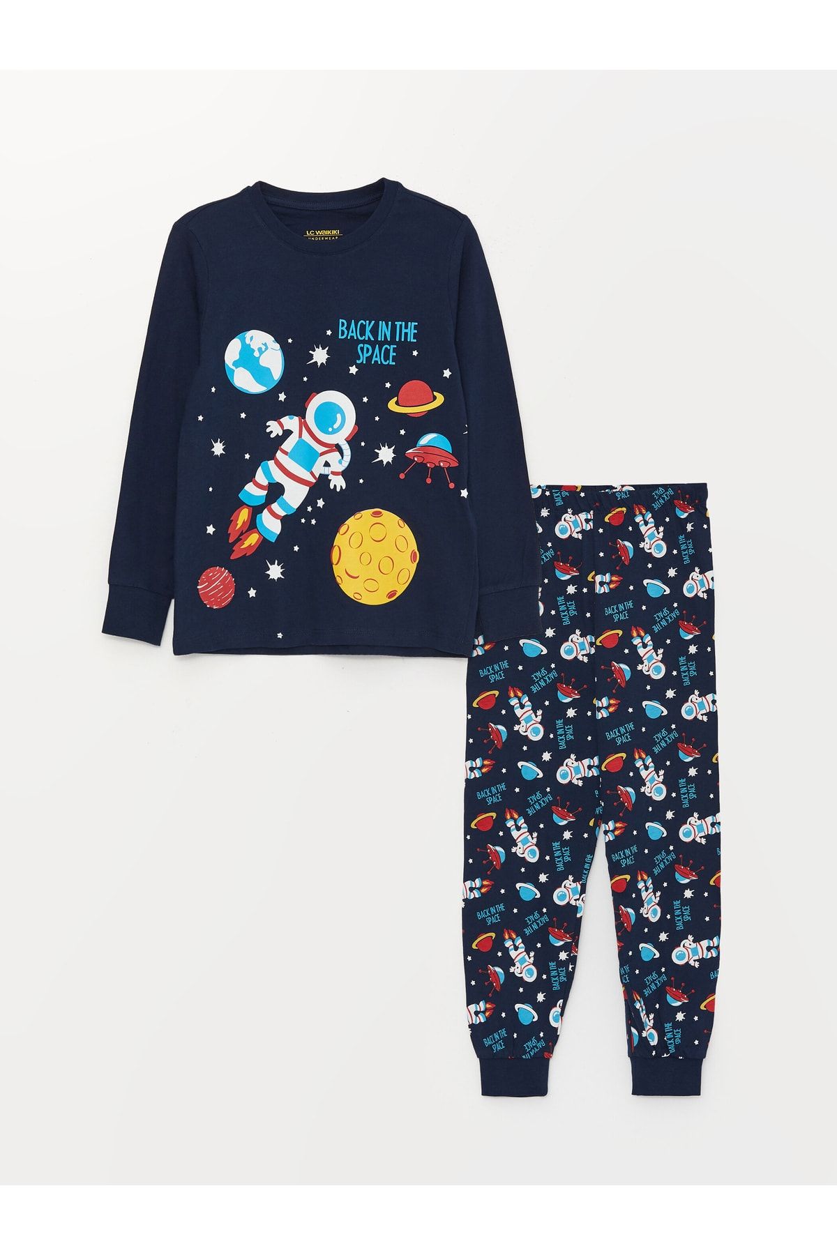 LC Waikiki Pyjama Dunkelblau Print
