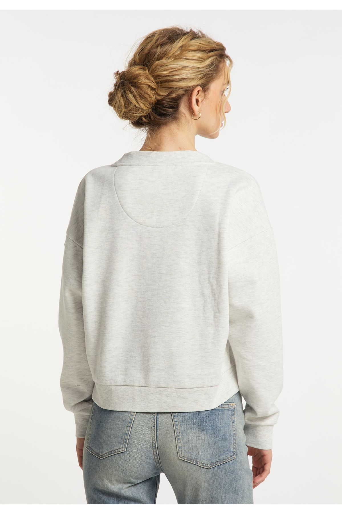 Dreimaster Sweatshirt Ecru Regular Fit Fast ausverkauft YB9425