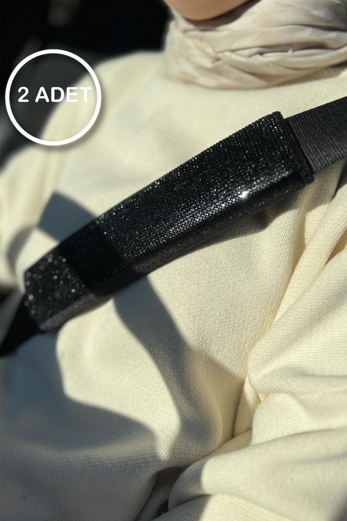 Genel Markalar Siyah Taşlı Kemer Konforu Set 2 Adet