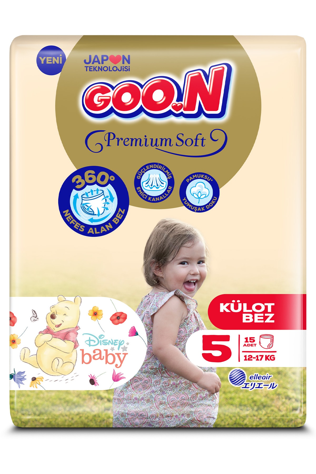 Goo.n Premium Soft 5 Numara Süper Yumuşak Külot Bebek Bezi - 15 Adet - Fiyatı, Yorumları