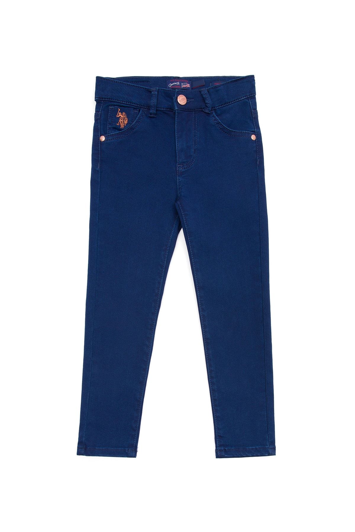 شلوار جین دخترانه کمر آبی معمولی Rc-ıssykıds23y-o U.S. Polo Assn.