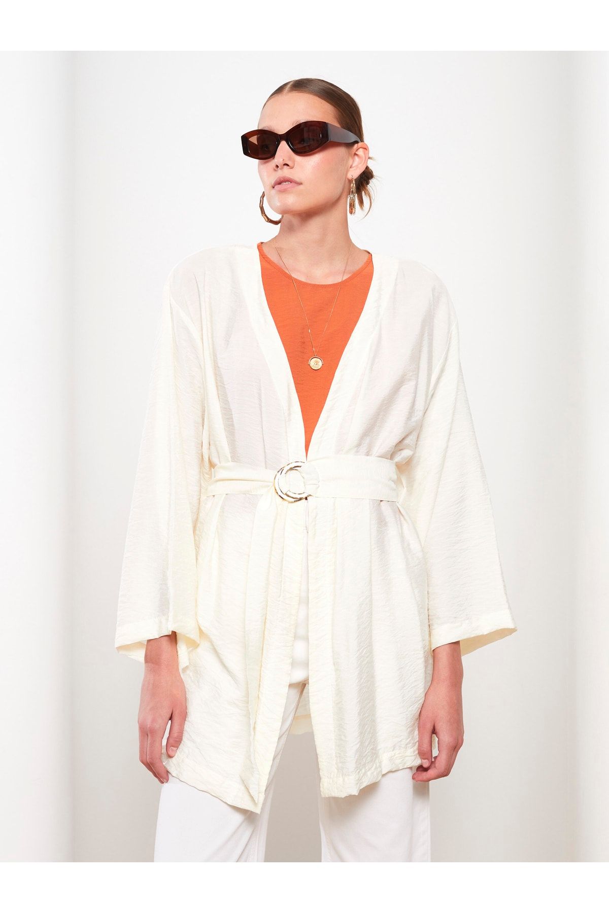 Şal Yaka Düz Kadın Kimono