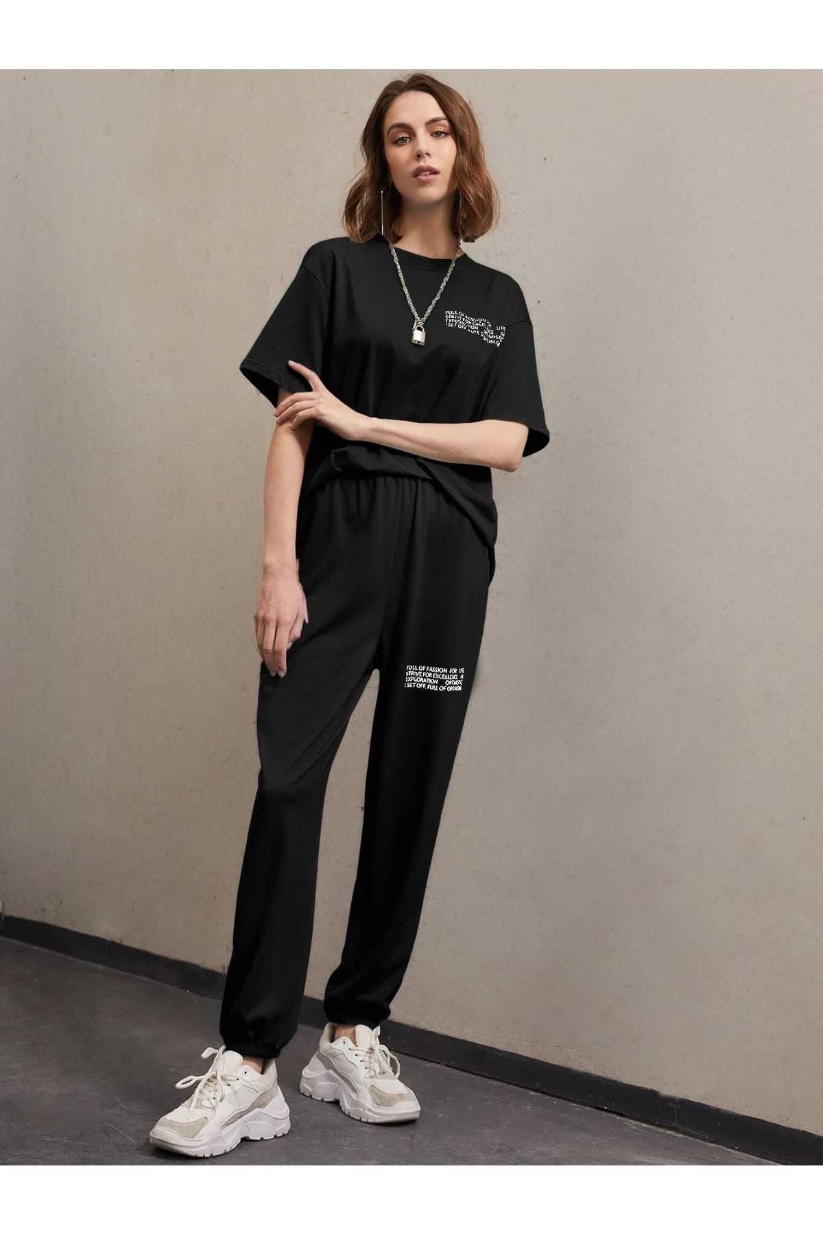MODAR CH Passion Sweatpants and T shirt Black Jogger T Shirt