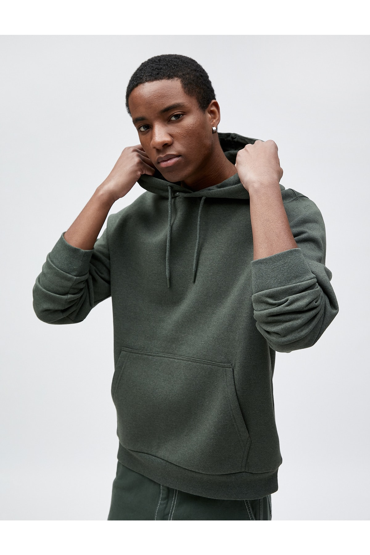 Koton Sweatshirt Grün Regular Fit