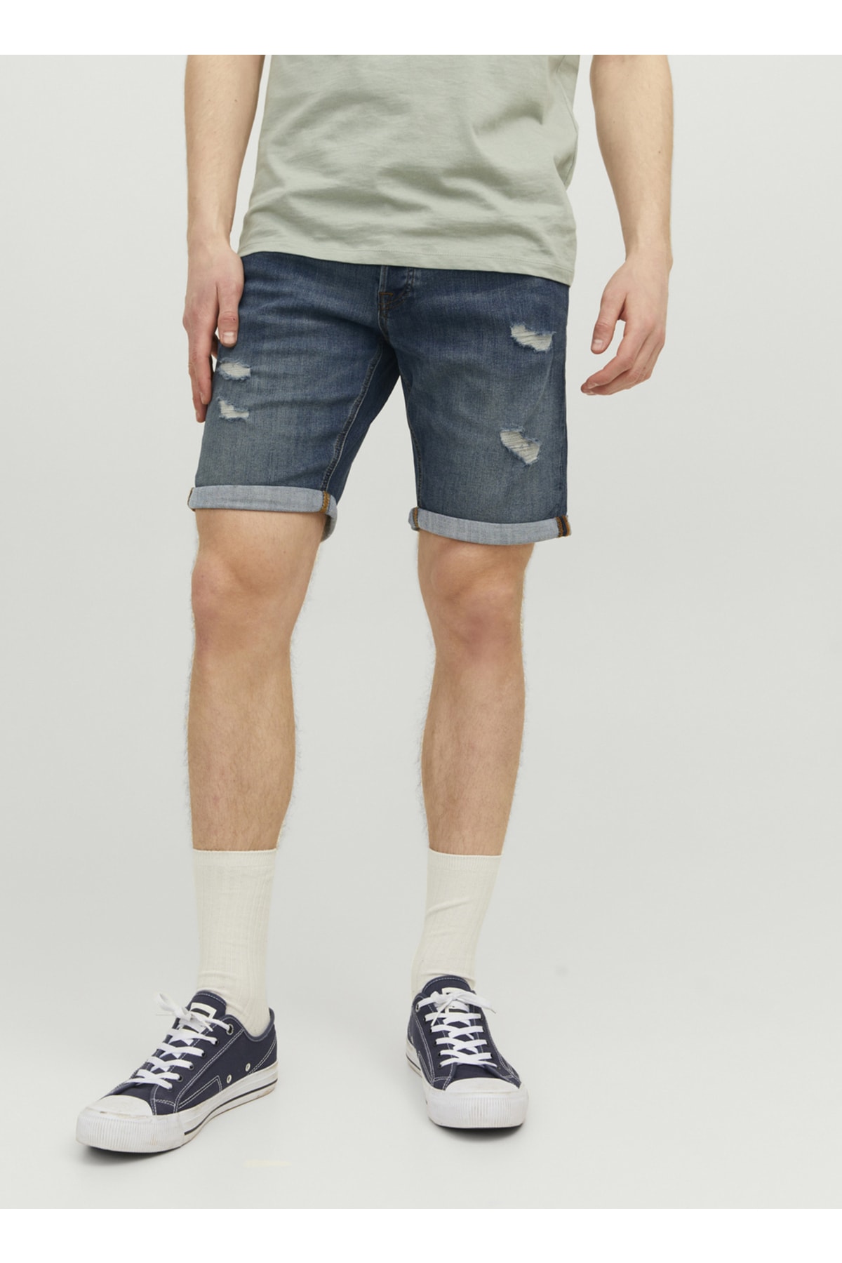 شلوارک برمودا جک اند جونز مردانه پارچه آبی  راسته Slim Fit/اسلیم فیت فاق نرمال   Slim/اسلیم فیت Daily/روزانه | Jack & Jones 5002993207 - تصویر 6