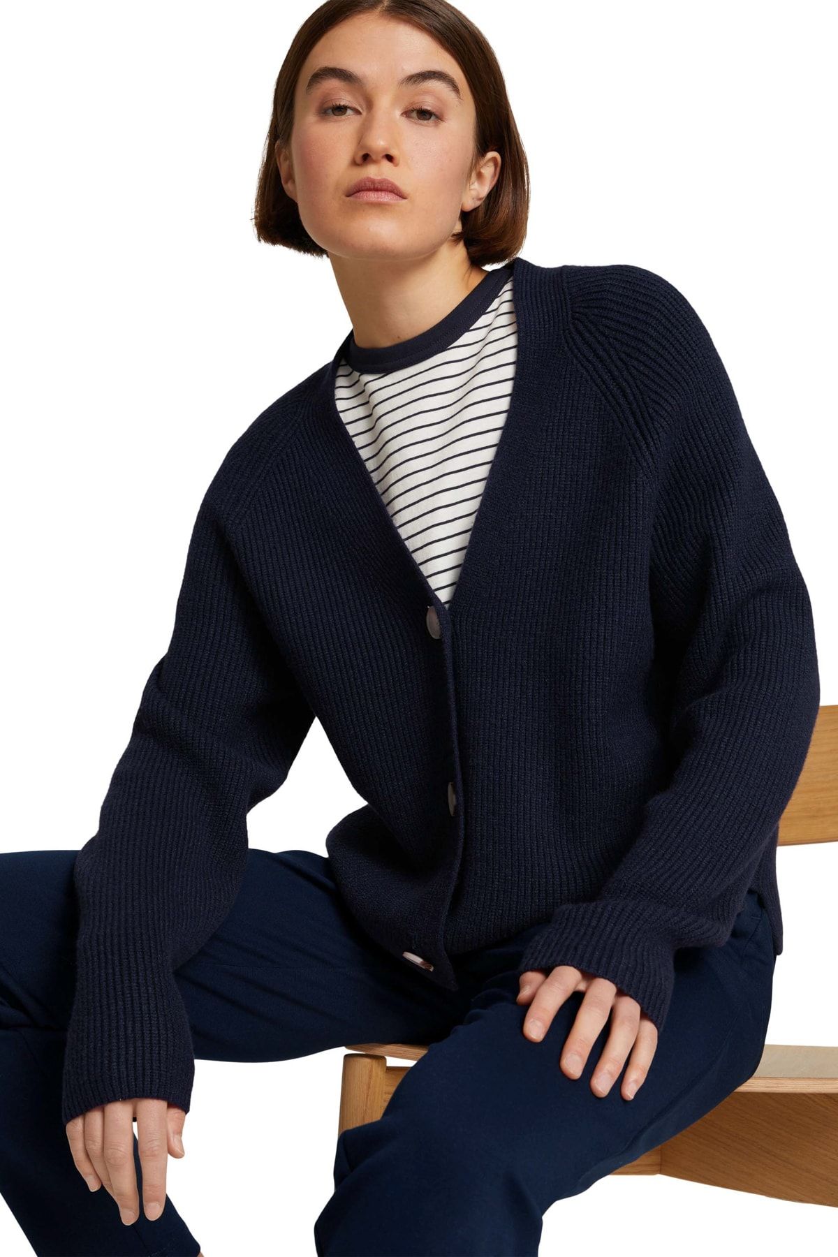 Tom Tailor Denim Sweater Trendyol - blue - Dark Regular - fit