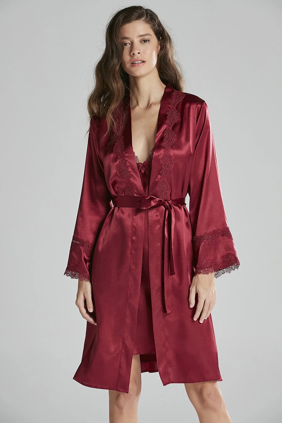 Pierre Cardin Penye Gecelik Sabahlık Pijama Takım Şort Takım 6'lı Çeyiz Seti -5965