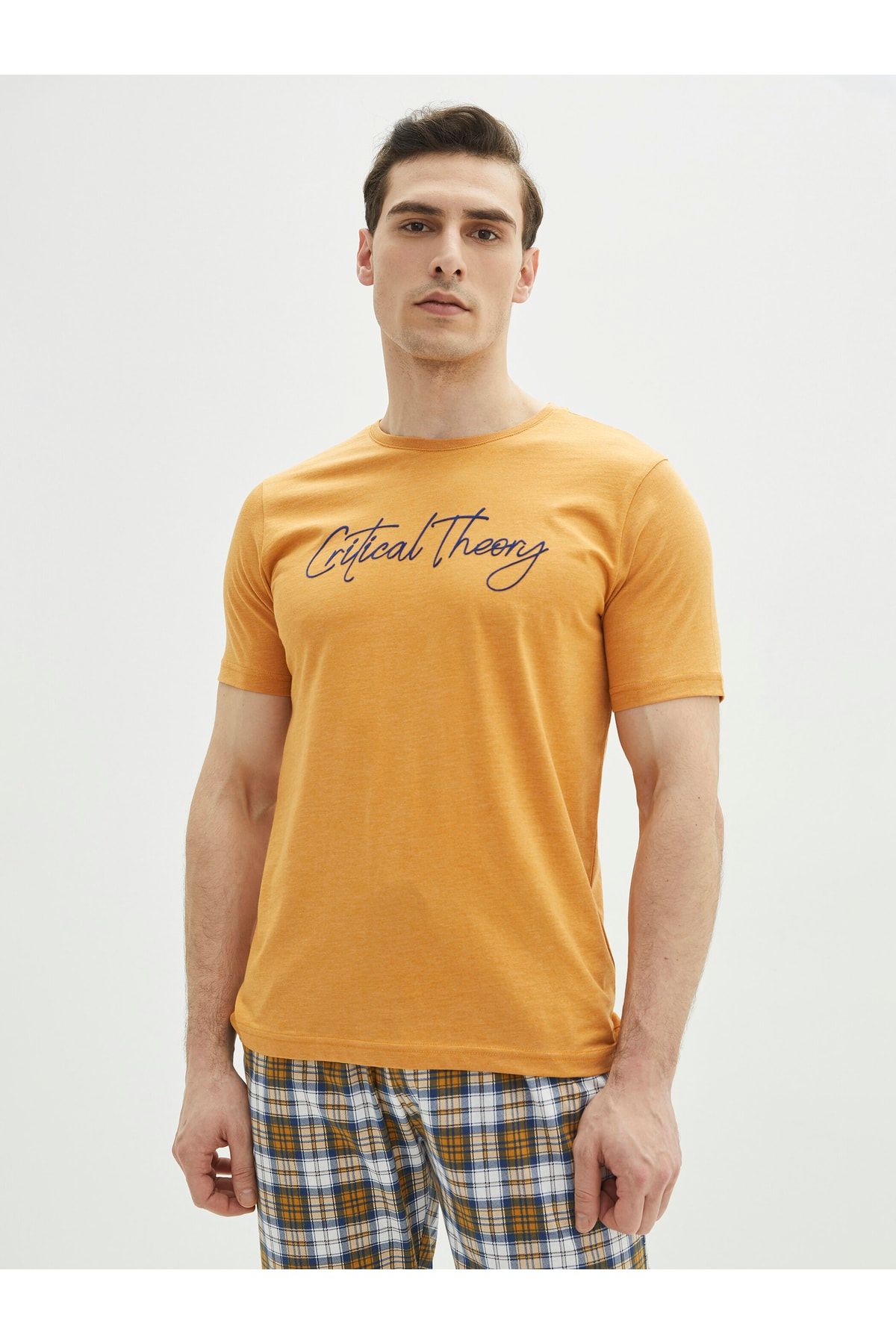 LC Waikiki Pyjama Gelb Mit Slogan Fast ausverkauft