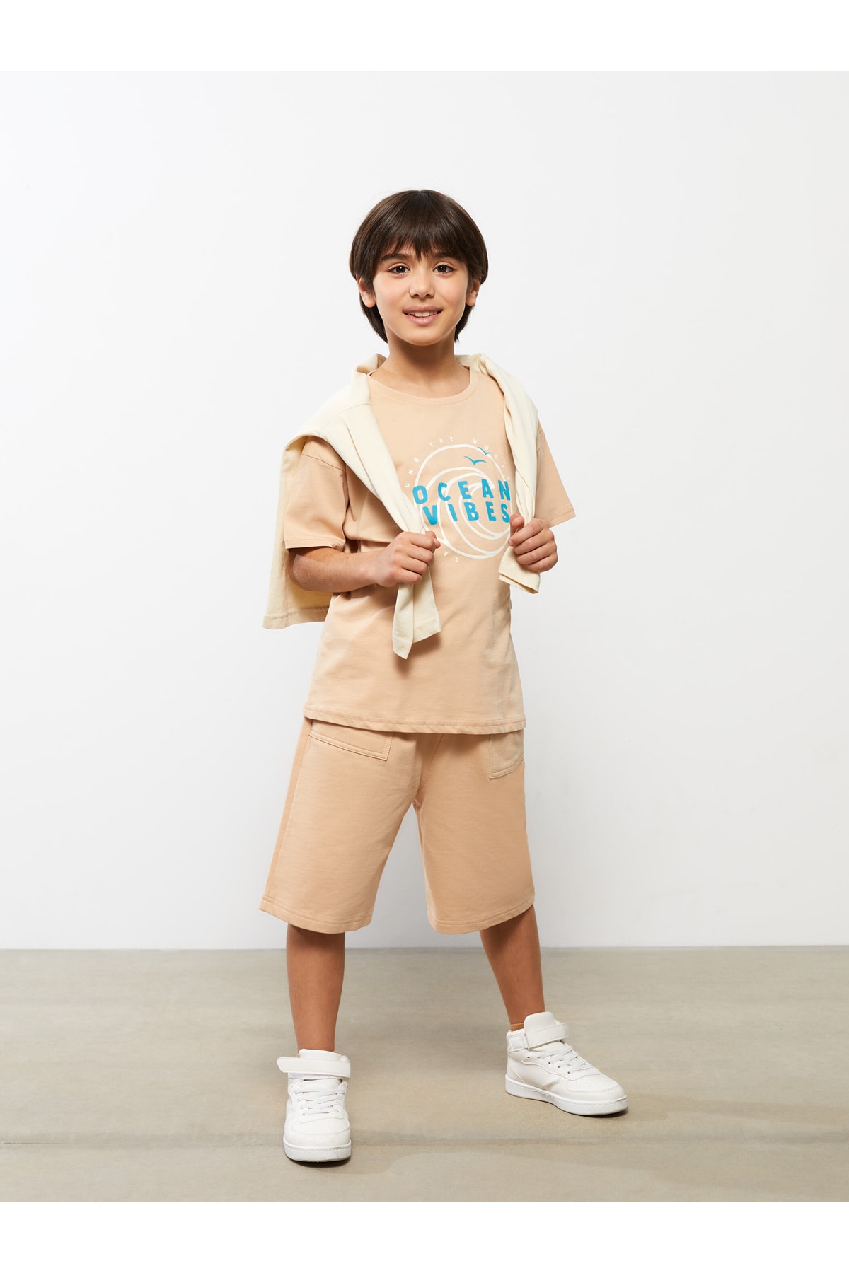 شورت و شلوارک پسرانه بژ ال سی وایکیکیLC Waikiki | S2G327Z4LYD اورجینال - تصویر 2