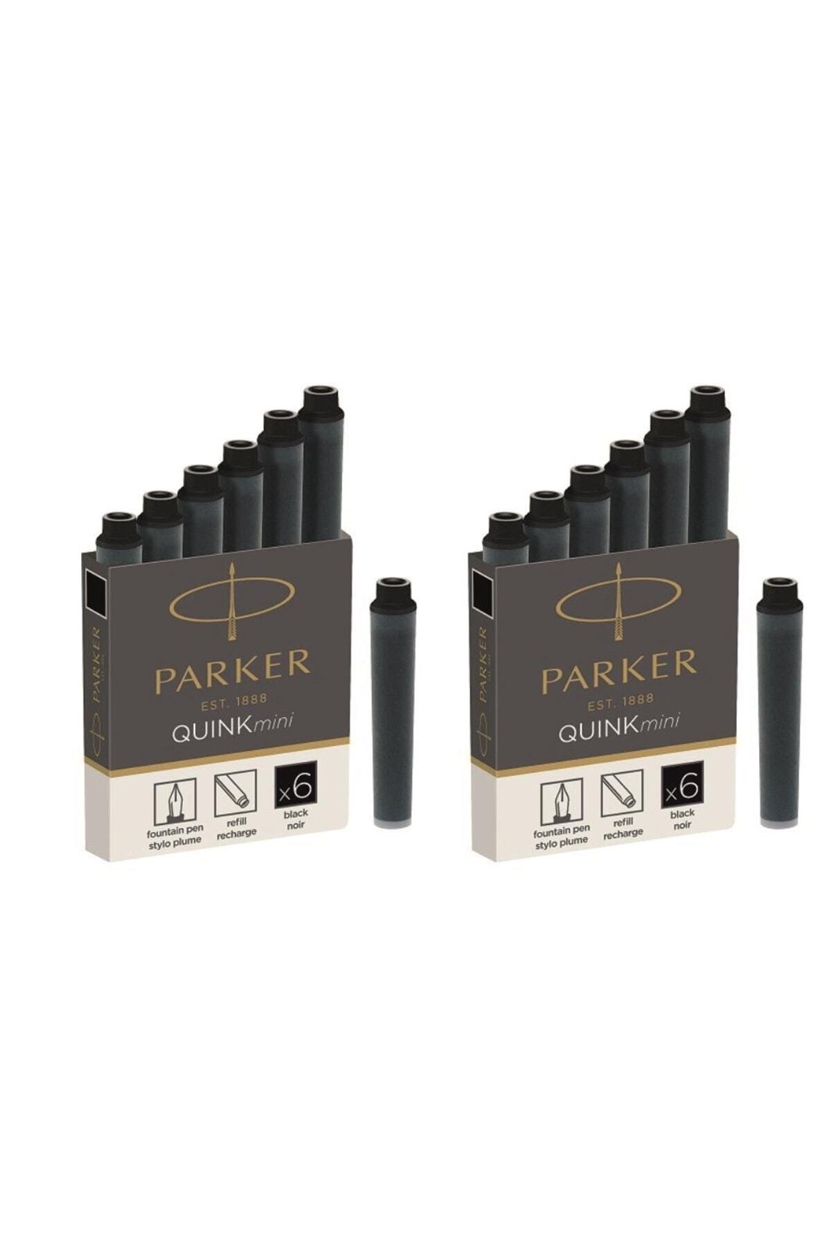 Parker Quink Dolma Kalem Kısa Kartuş 2'li 1950409 Siyah