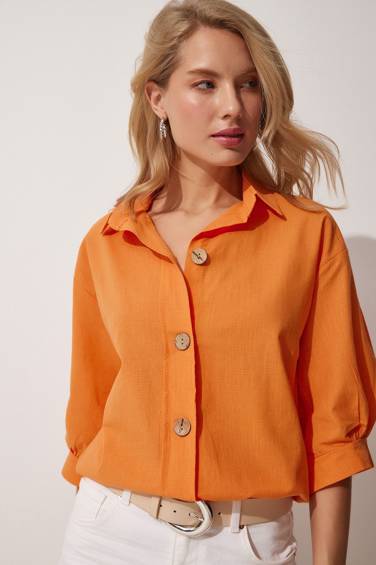 Happiness İstanbul Hemd Orange Regular Fit