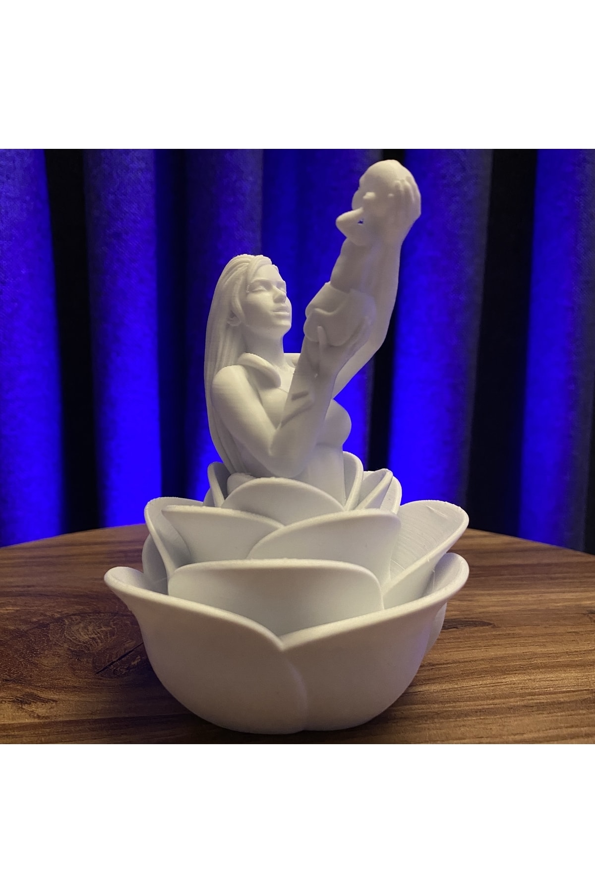 Root Made Gül Içinde Anne Bebek Kutsama Biblosu Anneye Hediyelik Dekoratif Obje 13 Cm fotoğrafı 2 (önizleme)