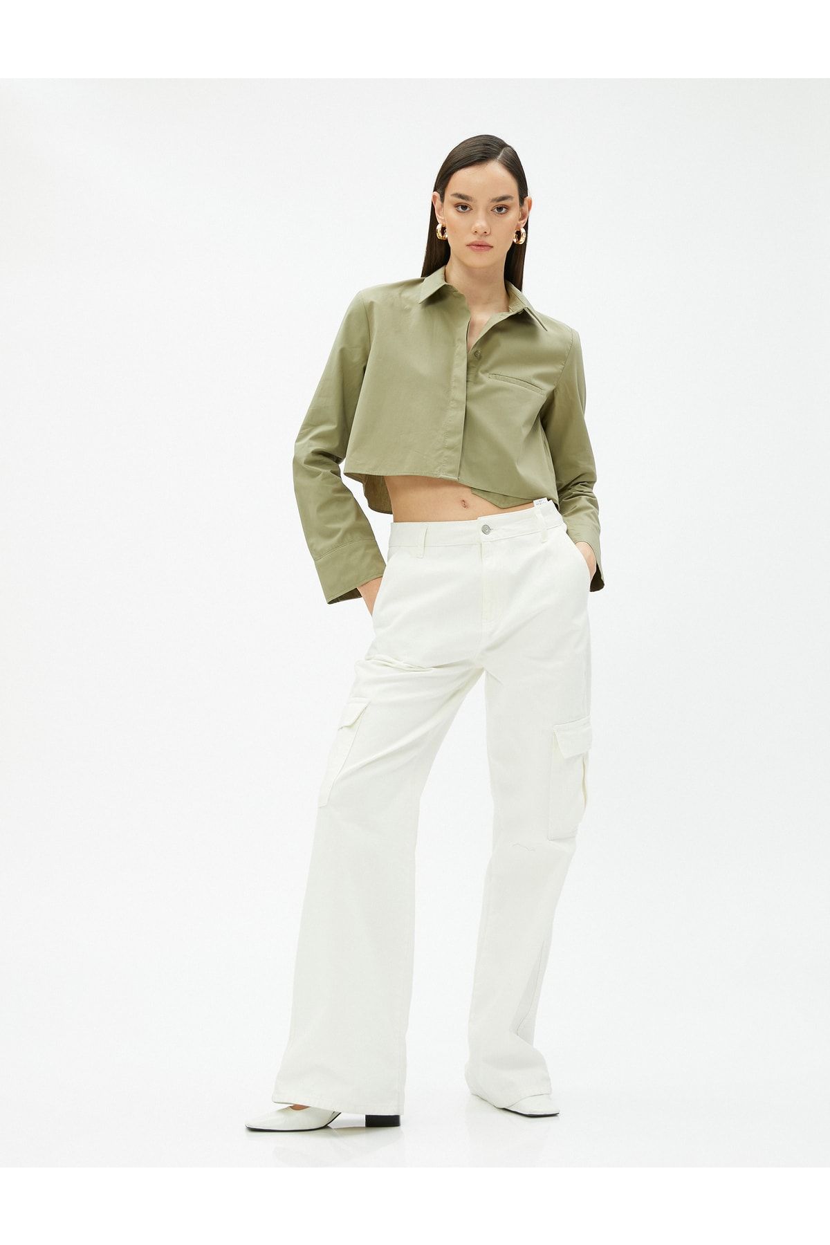 Koton Hemd Khaki Regular Fit