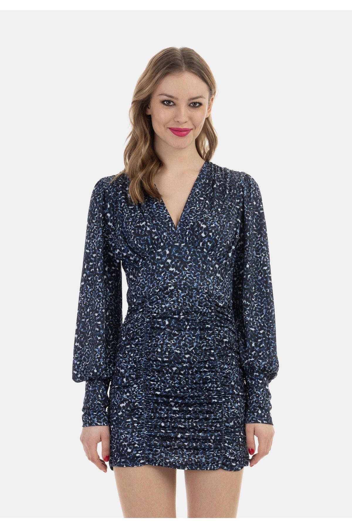 Faina Kleid Blau Basic HE5217