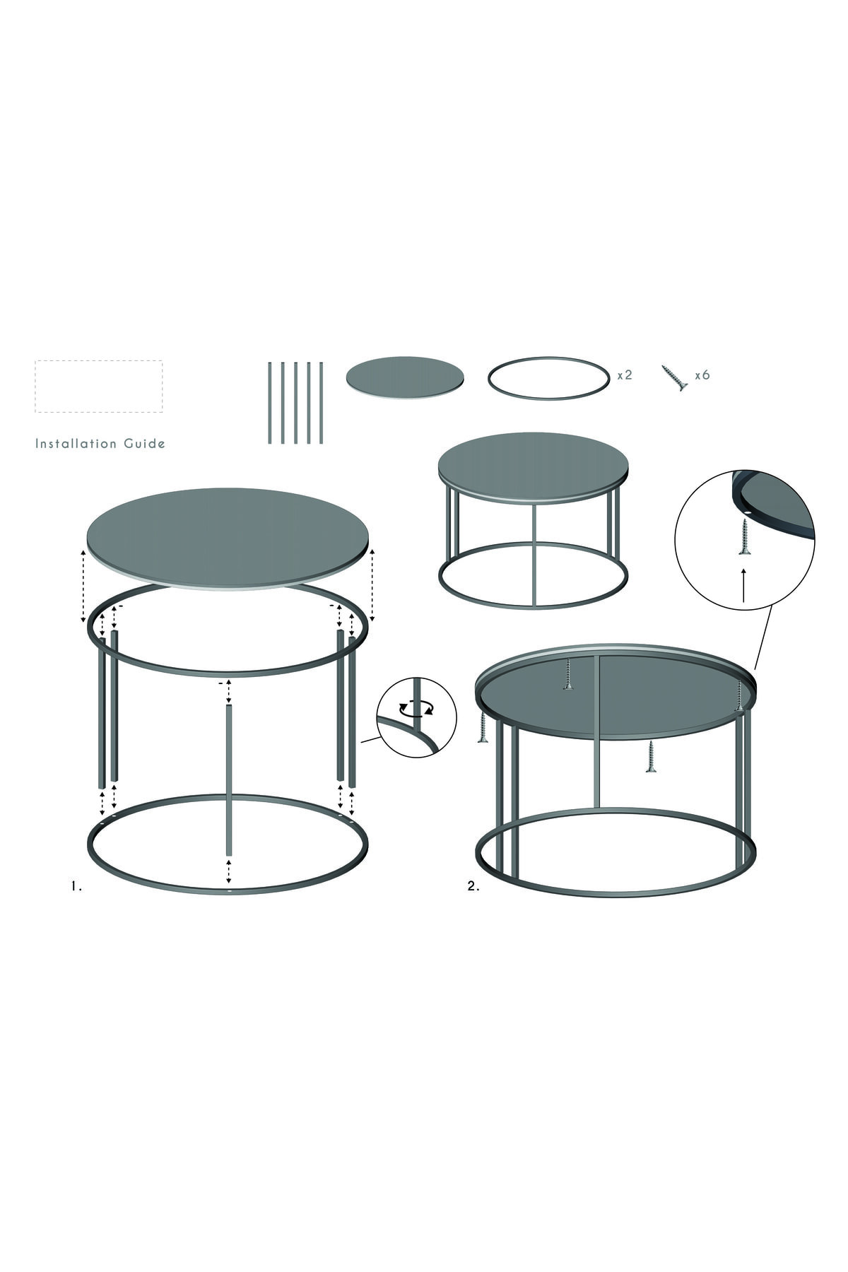 GOLDFALEZ-Luxury Round Coffee Table Bendir Collection | Special Edition | 70cm Modern Design 6